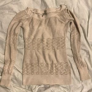 White sparkly sweater